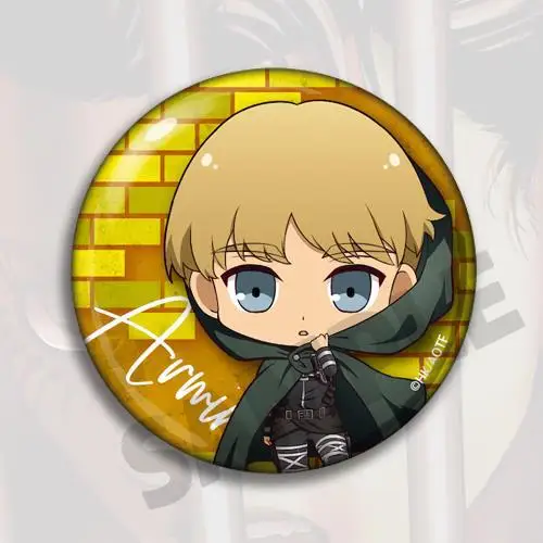 Attack on Titan Anime Badge Pin Set Mikasa Ackerman Eren Jaeger