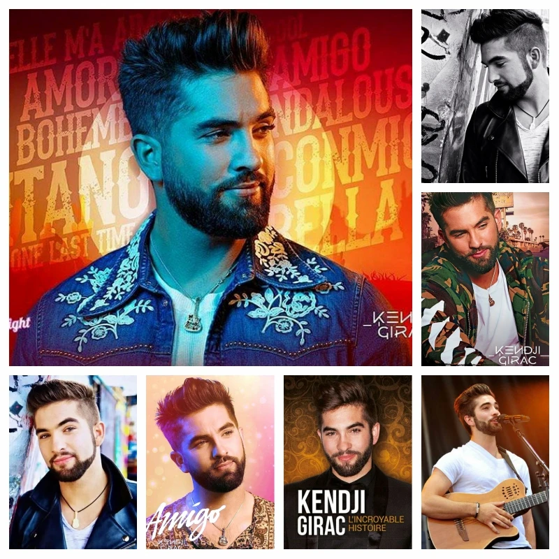 

Starlight Kendji Girac Full Diamond Painting AB Drills French Music Idol Portrait Embroidery Cross Stitch Home Decor