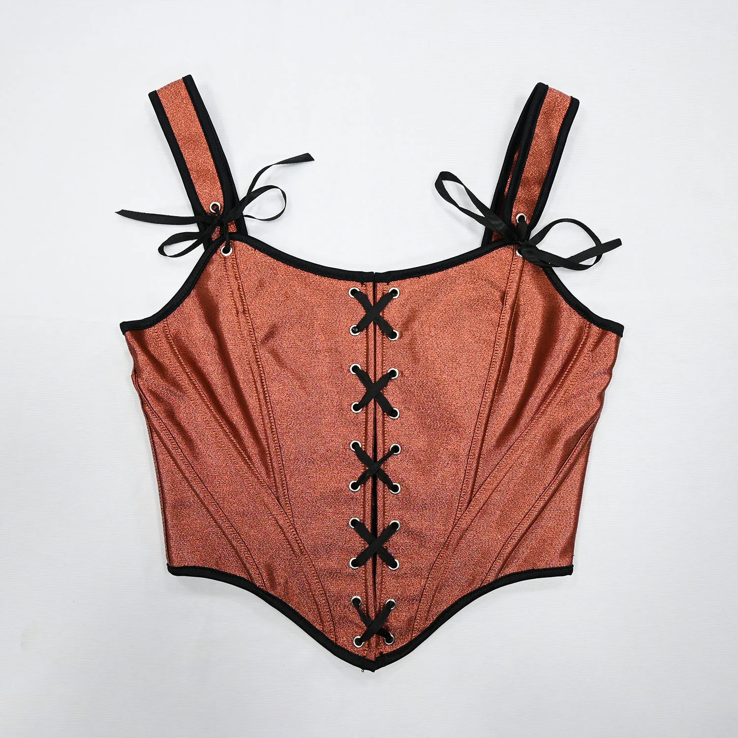 Women's Sweet Leopard French Satin Gothic Web Print Bustier Shapewear Outerwear Stylish Corset for Special Occasions