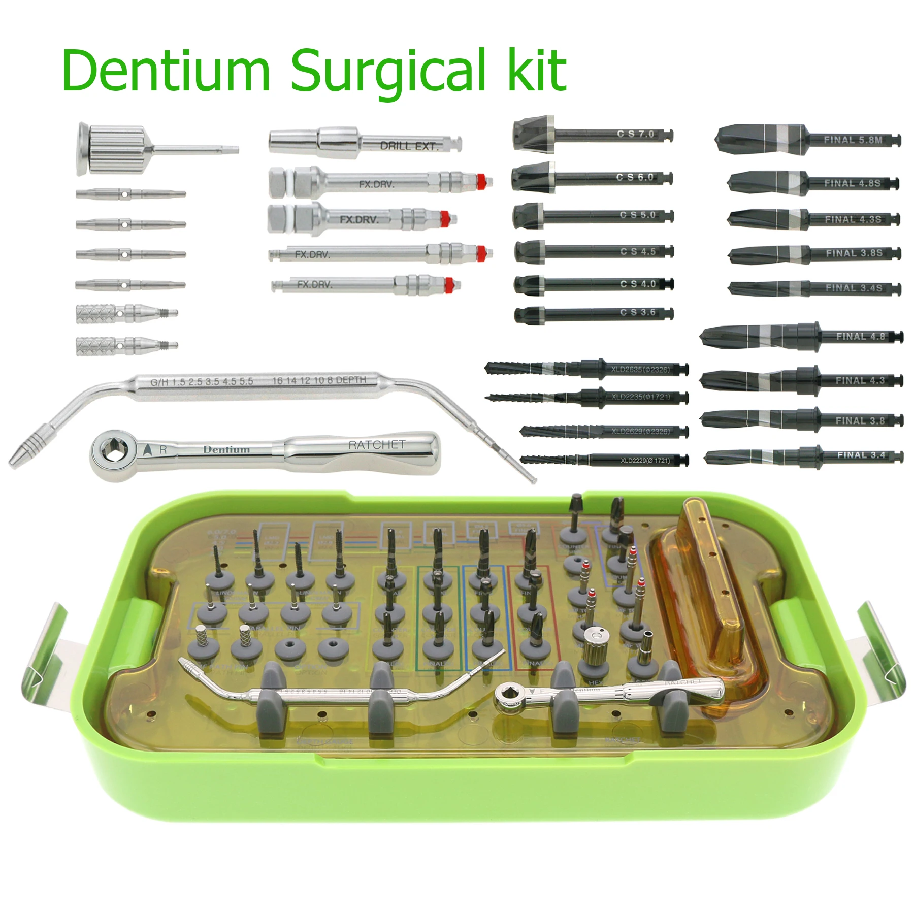 Dental Implant drill Dentium SuperLine Implantium Surgical Kit Dentium Implant Surgical KitsDental Implant Restoration Tools