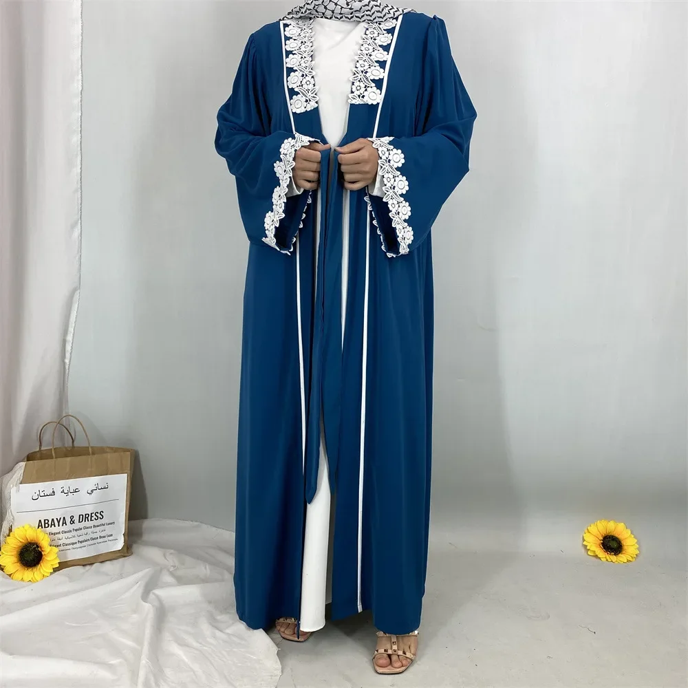 

Luxury Dubai Abaya Embroidery Muslim Dress Women Turkey Kaftan Eid Ramadan Islam Clothing Kebaya Caftan Marocain Femme Robe Gown