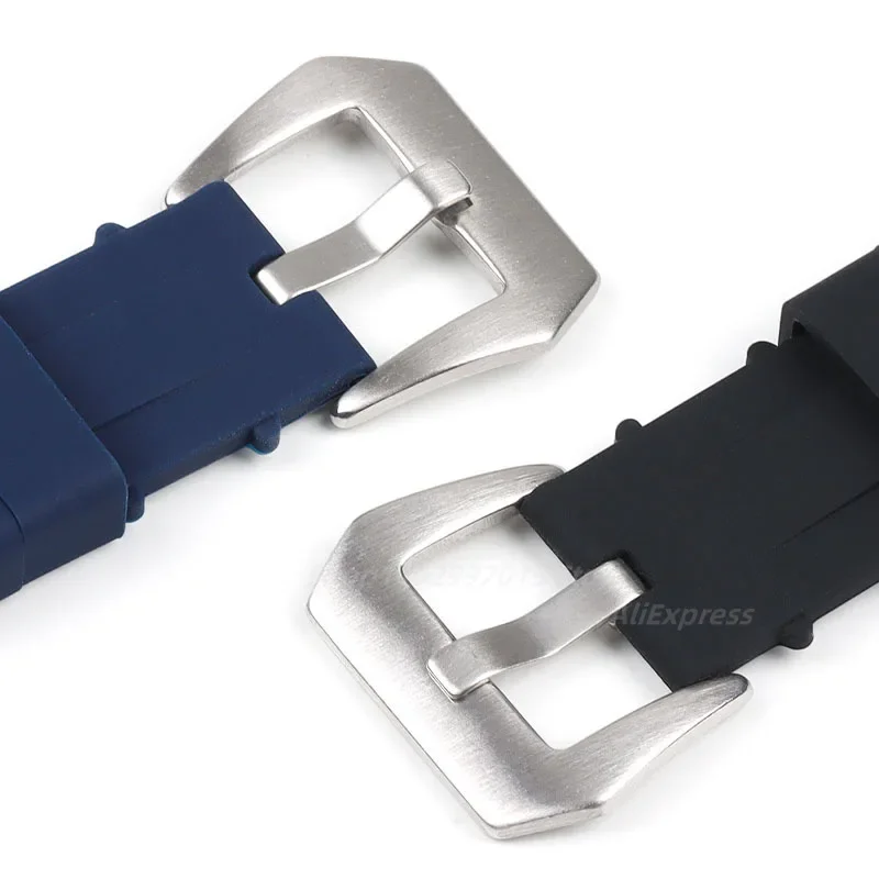 Силиконовый ремешок для часов Panerai PAM, резиновый браслет, сменный ремешок для умных часов 20 мм, 22 мм, 24 мм, 26 мм, аксессуары для часов