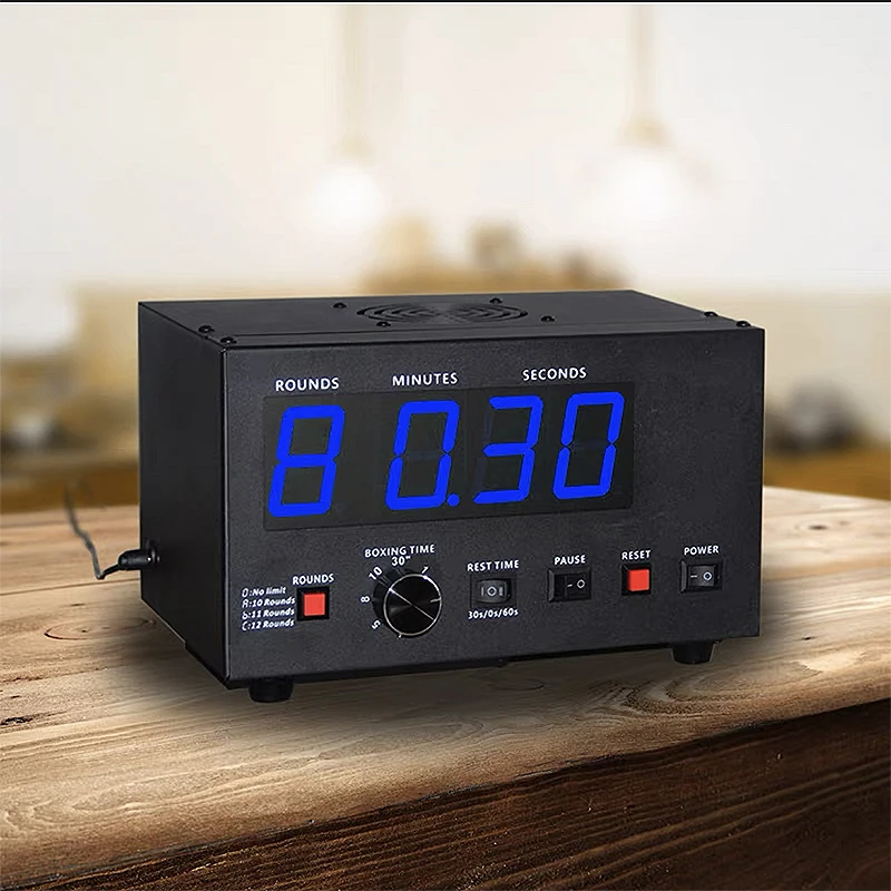 Timer Gym Plug-in portabel, Timer Interval LED, jam hitung mundur, Stopwatch