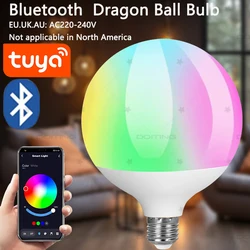 E27 Base Tuya Bluetooth Smart Dragon Ball Bulb Led Lamps 220V RGBCW Smart Life APP Light Color Changing Music Sync Group Control