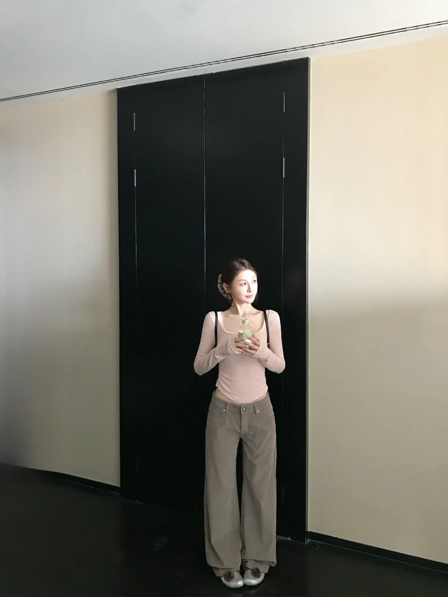 

Skk Store Amber Cedar Heavyweight Cotton Corduroy Vintage mid Low Waist Straight Leg Casual Denim Jeans Women's Fashion
