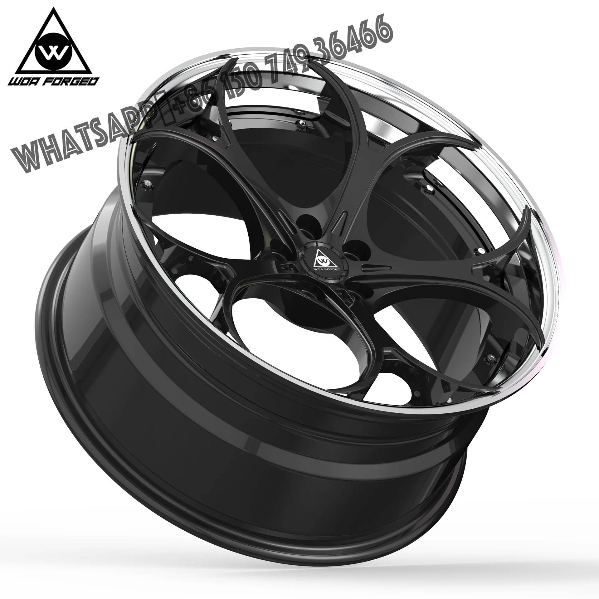 

New Rims Black Customized Forged Car 2 Piece Wheels Wholesales Concave Alloy Aluminum 18 19 20 21 22 Inch Rim for Alfa Romeo 5x1