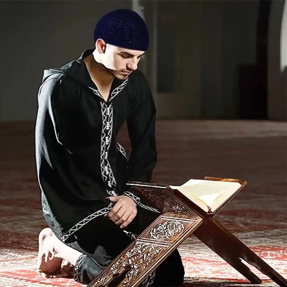 Spedizione gratuita berretti musulmani per uomo donna abbigliamento cappello da preghiera maglia maglia Kufi Kippah islamico Arabia Saudita estate ebraica 0784