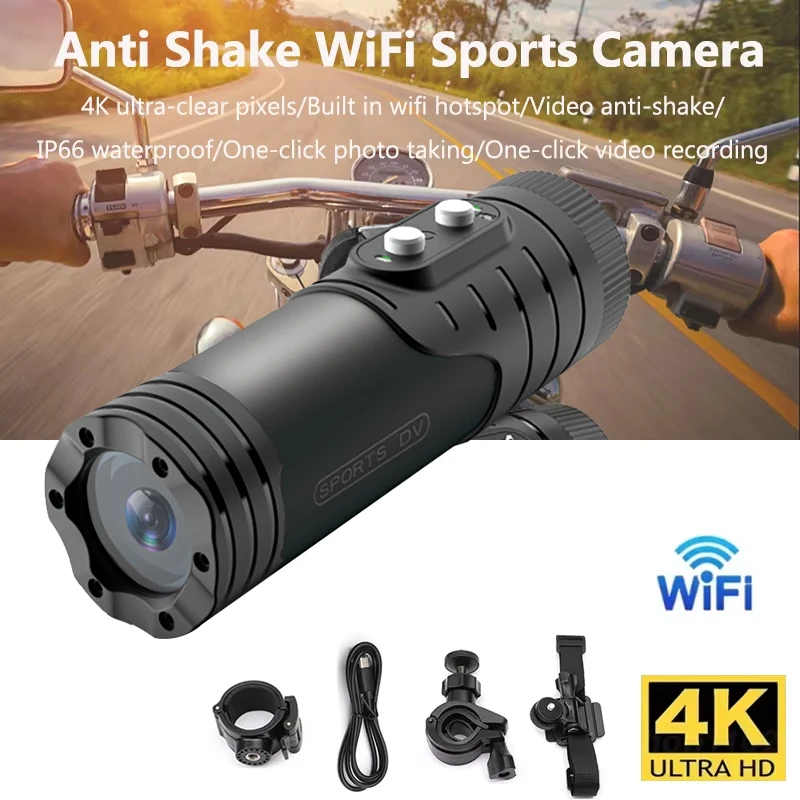4K Ultra HD Kamera Outdoor Jagd Kamera Anti Shake Sport DV WiFi Motorrad Fahrrad Helm Kamera Action Cam Wasserdichte bodycam