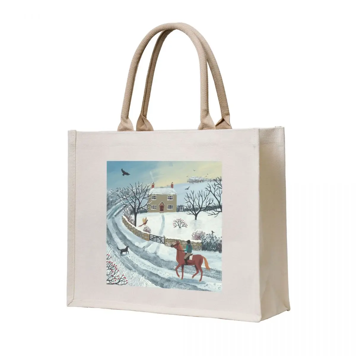 

Winter Ride Tote Bag personalized tote Canvas bag Big bag women reusable grocery bags