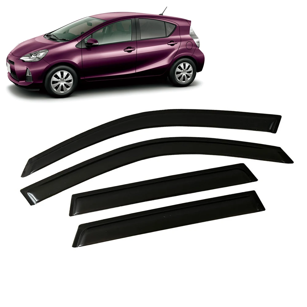 

For TOYOTA Aqua 2012-2015 Car Side Window Visor Sun Rain Guard Shade Shield Shelter Protector Cover Frame Accessories