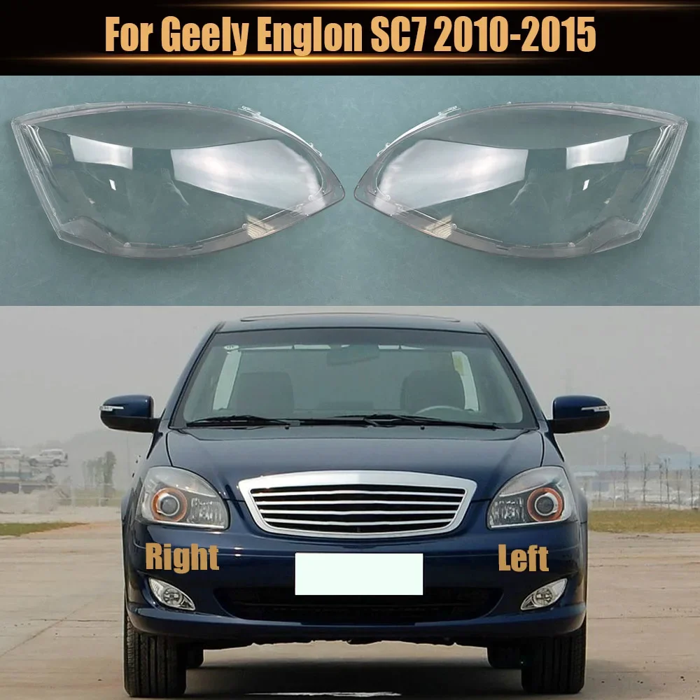 

Для Geely Englon SC7 2010-2015 абажур для фар прозрачный абажур линза крышка фары корпус лампы из плексигласа черный край