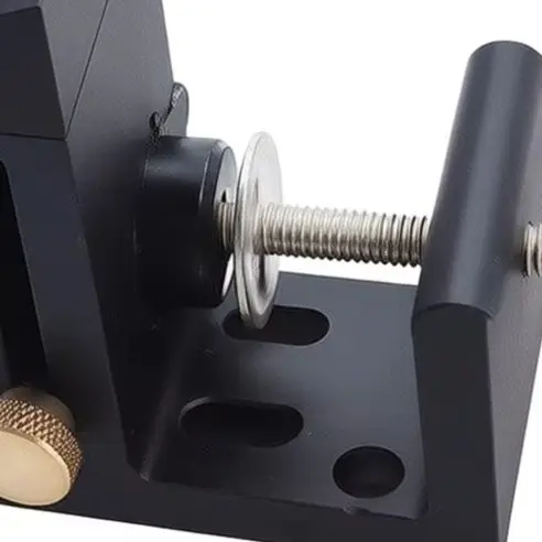 Adjustable Woodworking Pocket Hole Jig Kit 9mm Drill Guide Aluminum Alloy Locator For DIY Cabinet Furniture Making Tool