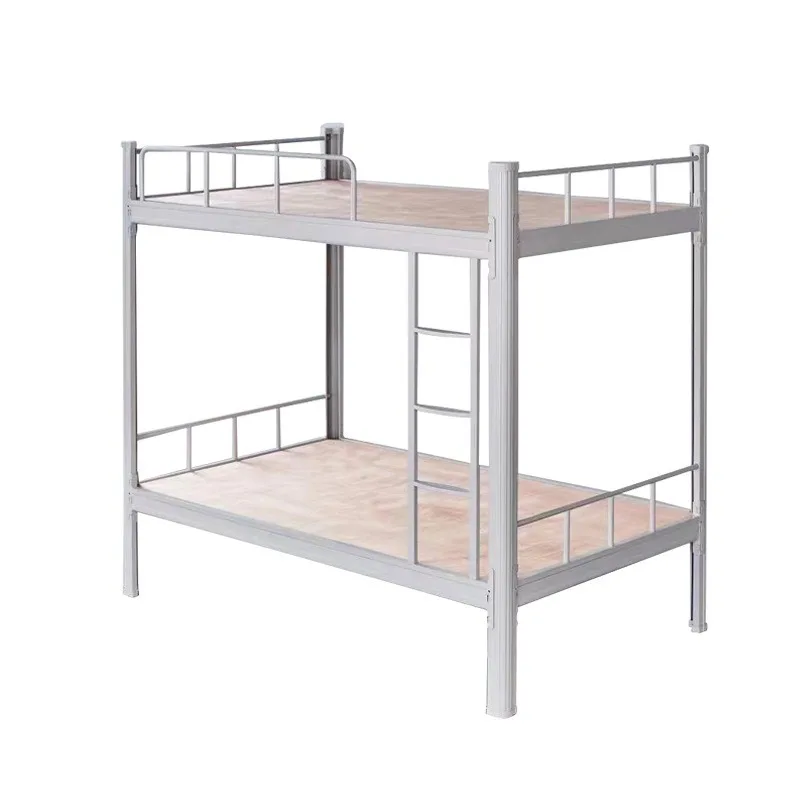 Modern Double Decker Two Floor Knock Down Iron Steel Tube Loft School Dormitory Student Furniture Bunk Latest Metal Bed Designs