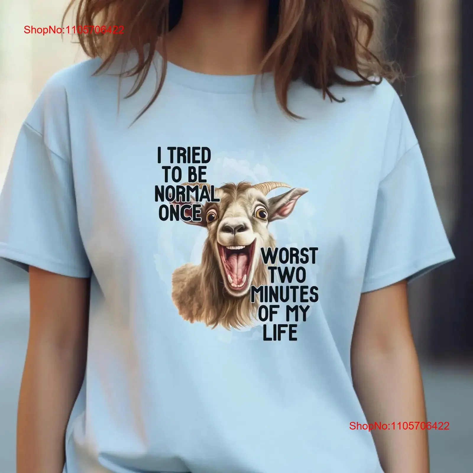 I Tried To Be Normal Once GoaT T Shirt Funny Laughing Meme s Screaming vintage Washed Top For Everyday Wear homme streetwear