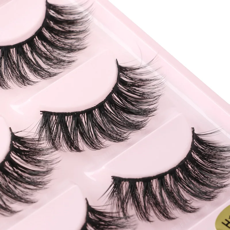 3/5 pares de pestañas de visón tenues maquillaje Natural pestañas postizas largas extensión dramática Faux Cils volumen esponjoso pestañas postizas gruesas