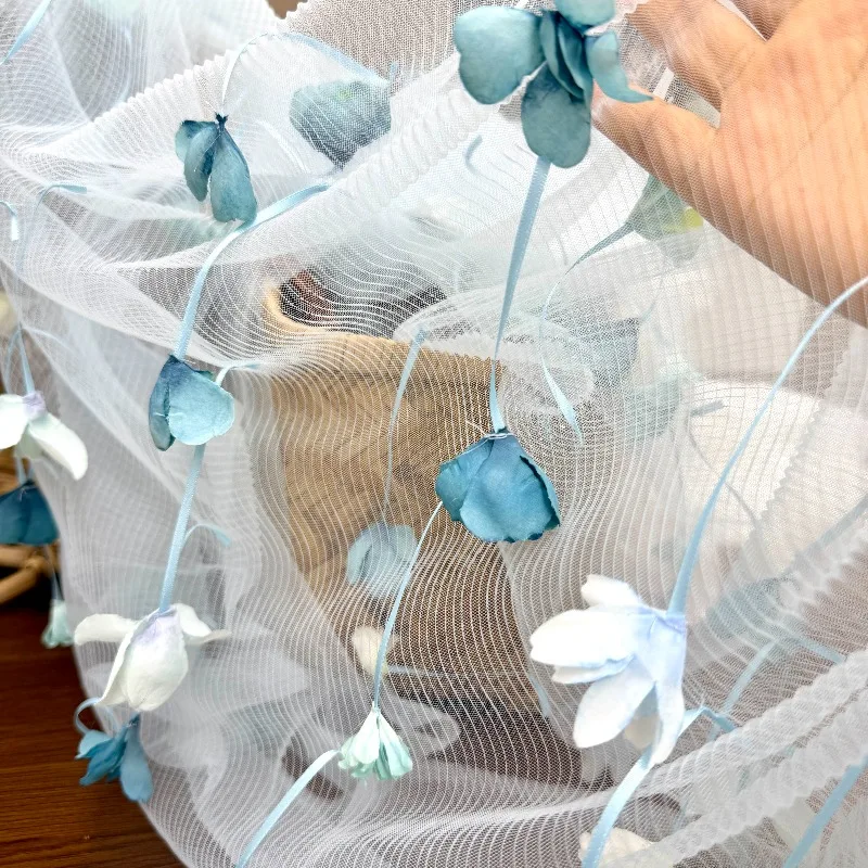 Exquisite 3D Hanging Flower Lace Fabric for Cheongsam Dress Sewing Accessories