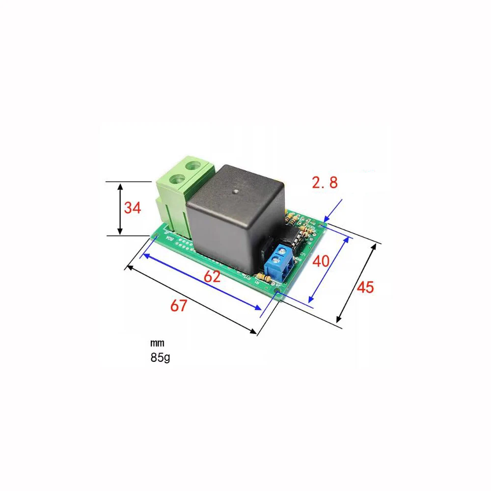 Taidacent 80A รถแรงดันสูง12V 24V รีเลย์โมดูล pengatur waktu tunda เวลาทริกเกอร์ตั้งเวลาหน่วงเวลารีเลย์โมดูลปิดรถ