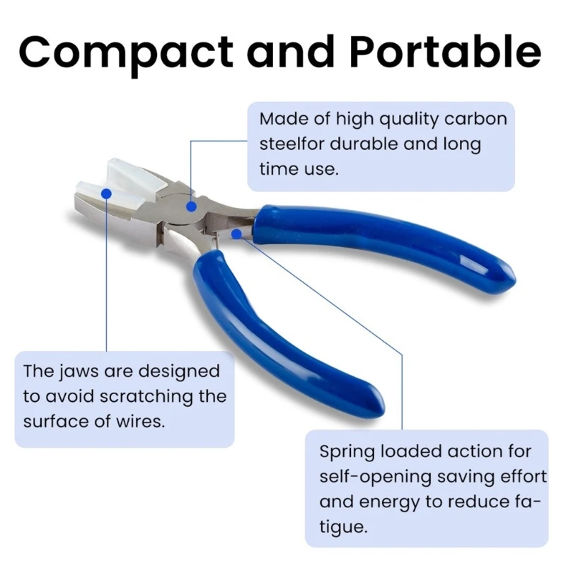 Pince à bijoux coupe-fil à nez plat pour fabrication bijoux, outil réparation d'artisanat