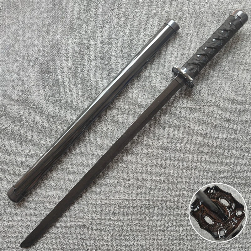 ดาบคาตานะยุคกลาง ขนาด 75 ซม./29.53 นิ้ว สำหรับคอสเพลย์ พร้อมปลอกดาบ อุปกรณ์ประกอบฉาก ของตกแต่งงานปาร์ตี้ซามูไร ของขวัญสำหรับฝึกซ้อม