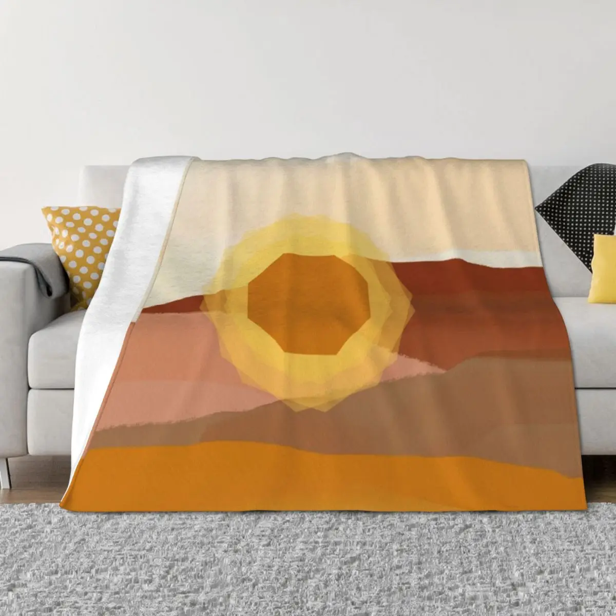 

Painted Desert Hills Throw Blanket Flannel Warm Plaid Beautifuls Blankets