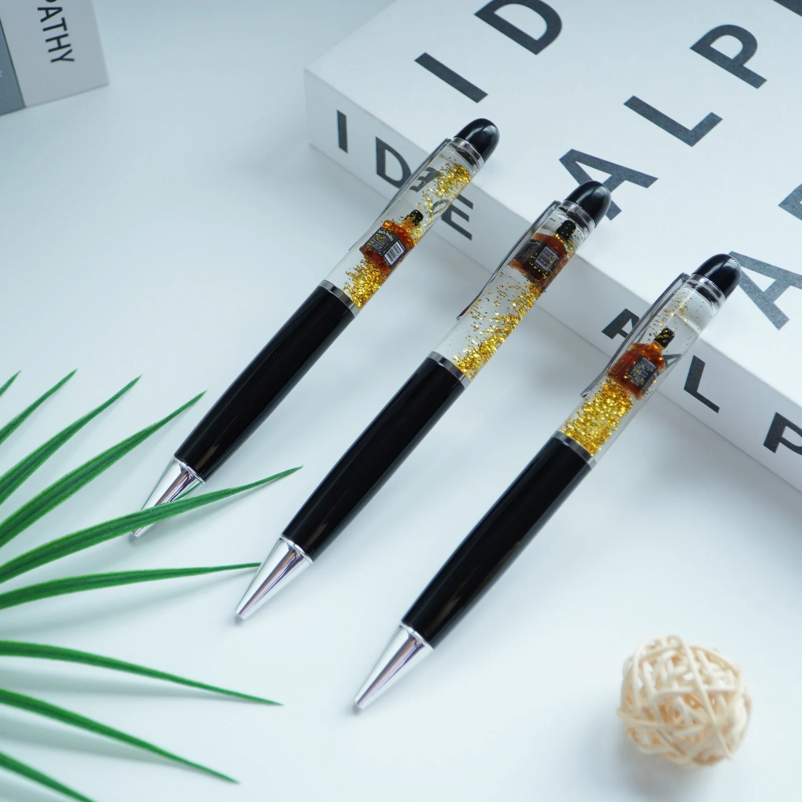 Whisky Fun Pens Cute Floater Floating Liquid Writing Journaling Office Pen Novelty Gag Gifts