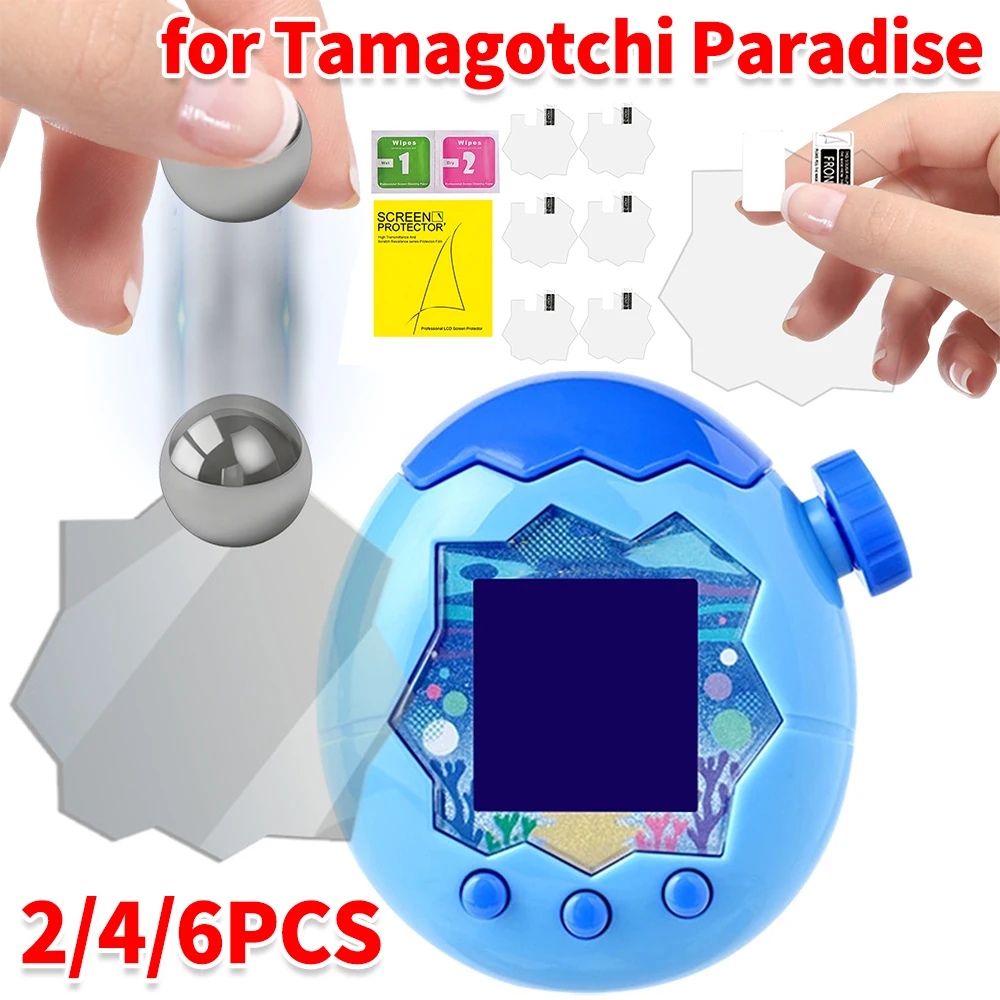 2/4/6 Stück Displayschutzfolie, kratzfest, weicher Displayschutz, Bildschirmgrößenfolie, kompatibel mit Tamagotchi Paradise