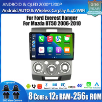 For Ford Everest Ranger For Mazda BT50 2006-2010 WIFI 4G Car Multimedia Player Stereo AUTO GPS 9 inch IPS Android 14 DSP