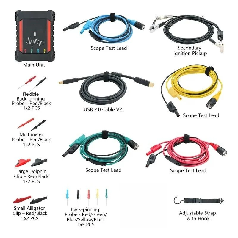 MaxiScope MP608 4-Channel Automotive Oscilloscope for Advanced Vehicle Electrical Diagnostics