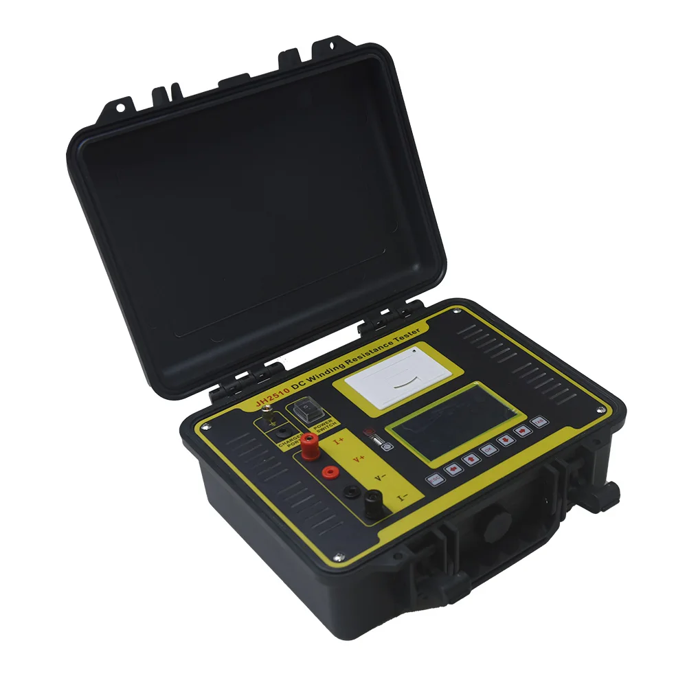 Intelligent 10A DC Transformer Winding Resistance Tester Milli Ohm Meter Winding DC Resistance Low Resistance Test Meter