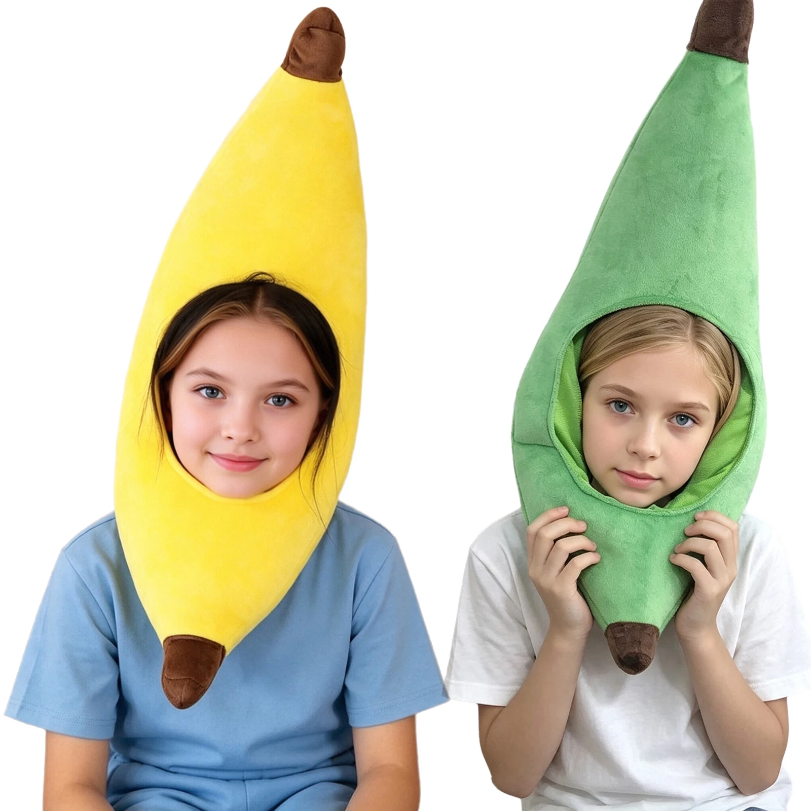 Funny Adults Banana Hat Adorable Velvet Banana Headpiece Costume Accessory Headwear Photo Shoot Props