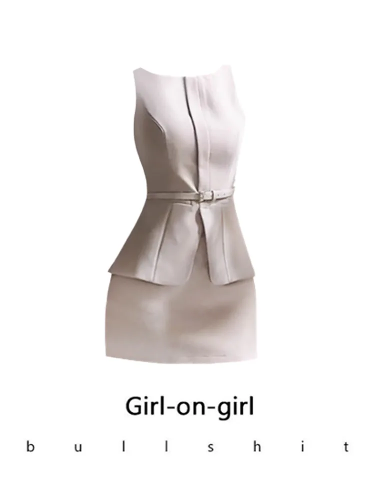 Busin Casual Svel Slim Fit Top Bot da donna Set 2025 Summer Faion round Ne Overhead Brand Unbranded