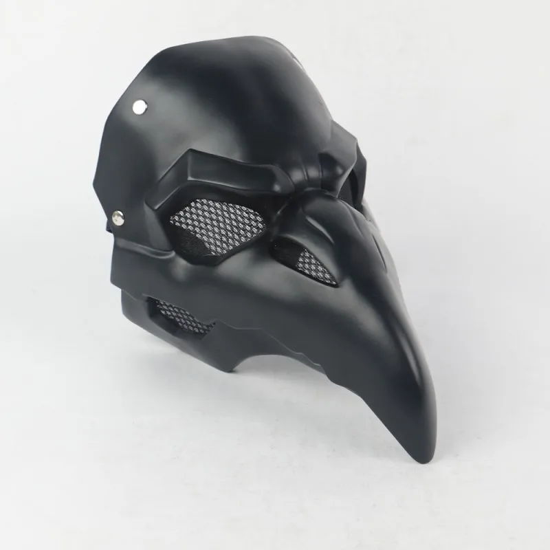 

Black crow beak cos mask cool punk mask medieval plague doctor game cool black