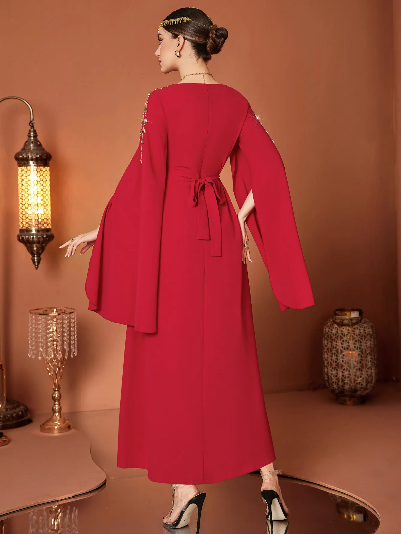Eid Muslim dress women Abaya diamond maxi Long Dresses Vestidos Largos Party caftan Jalabiya Ramadan dubai Arab long Robe 2025