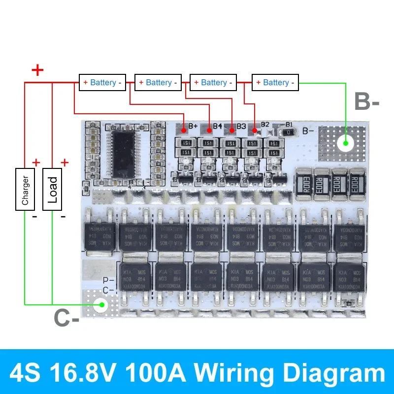 TZT 5S 4S 3S BMS 100A 21V 18V 16.8V 12V 18650 Li-ion LMO Ternary Lithium Battery Protection Circuit Board Balance Charging