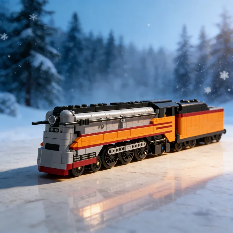 

1056pcs MOC Milwaukee Road Class Streamlined 4 6 2 Train Model Building Blocks Architecture Toy Assemble Festival Gifts Idea