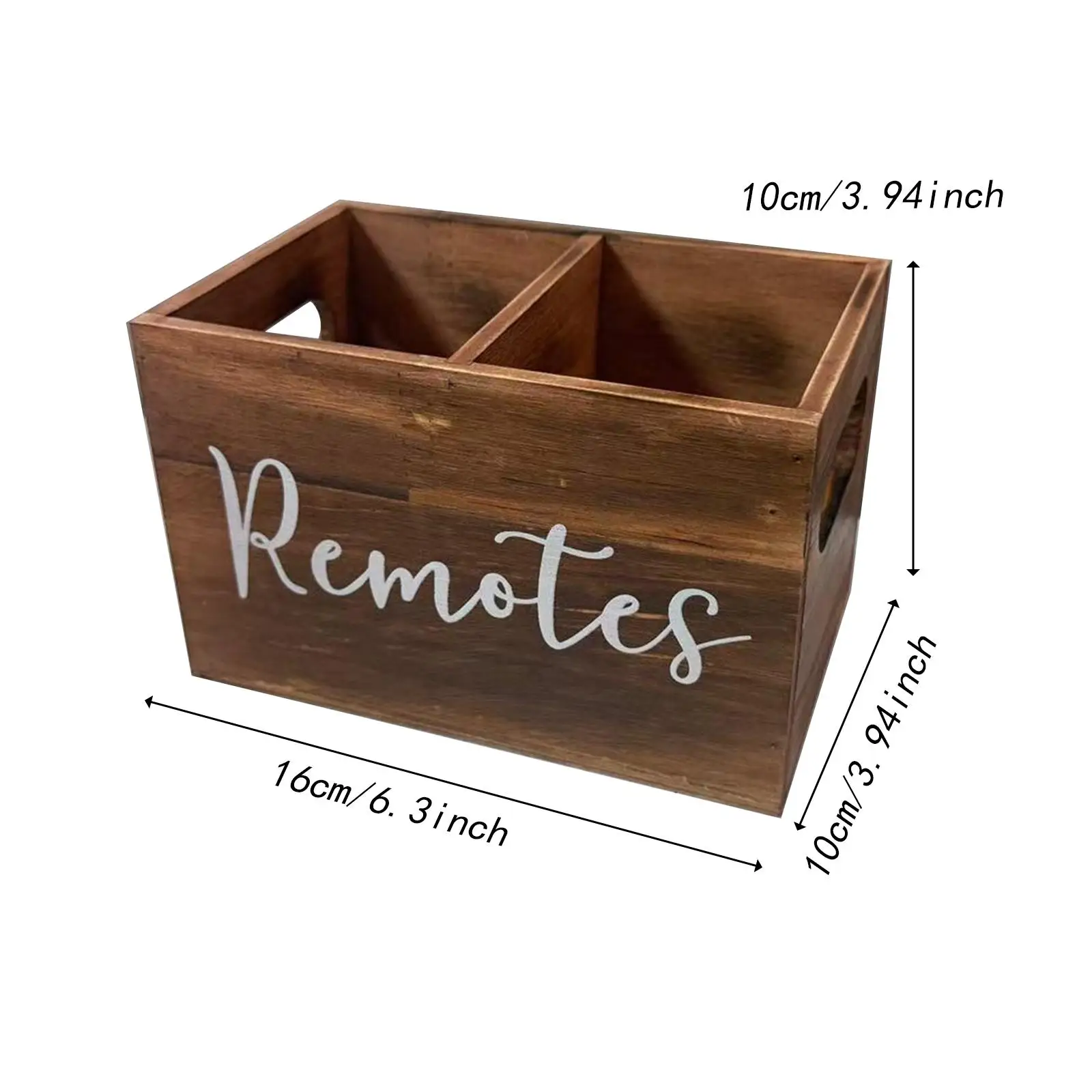 Remote Control Holder Wooden Storage Box Organizing Pencils Holder Desktop Organizer for Bedroom Countertop Nightstand Bedside