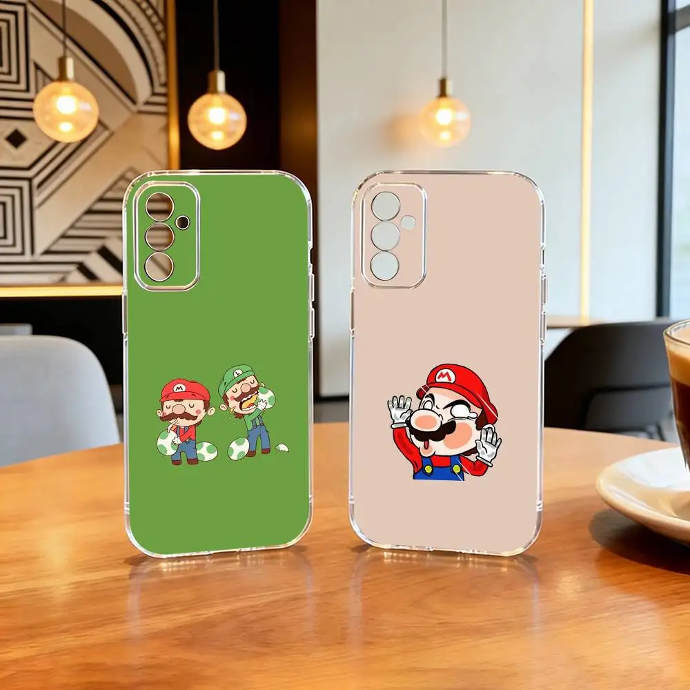 

Funny Super Z-MarioS Bros Phone Case For SamsungA10,12,20,21S,30,31,40,50,51,52,70,71 Transparent Cover