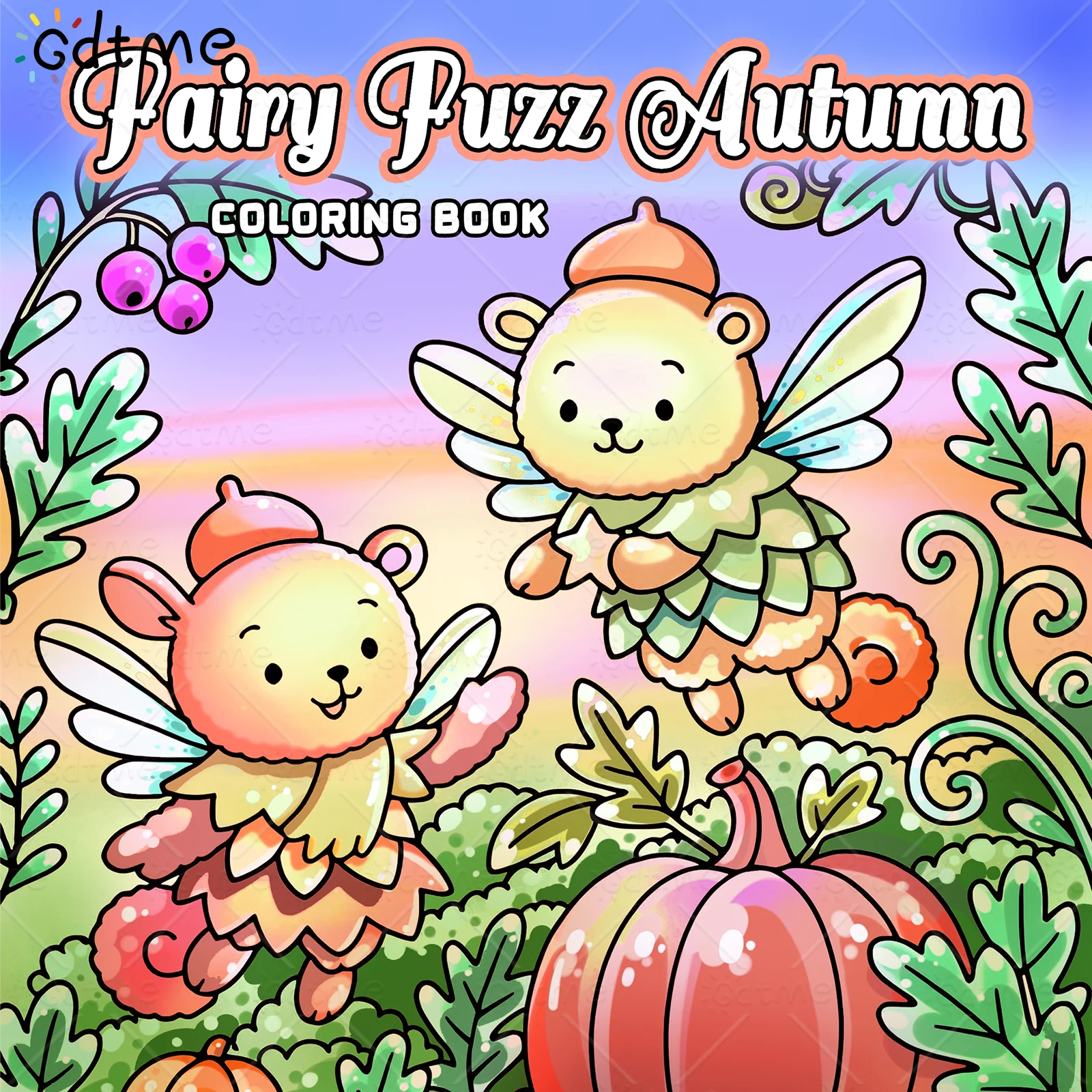Плюшевая фея на осень, яркие узоры, книжка-раскраска для взрослых, милая книга для рисования, идеальный подарок для вечеринки и дня рождения
