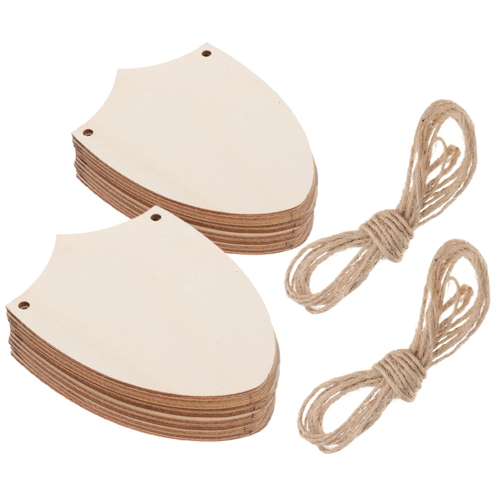 

20Pcs Blank Wooden Shields DIY Craft Projects Unfinished Ornaments Home Decor Knight Party Favors Medieval Decor