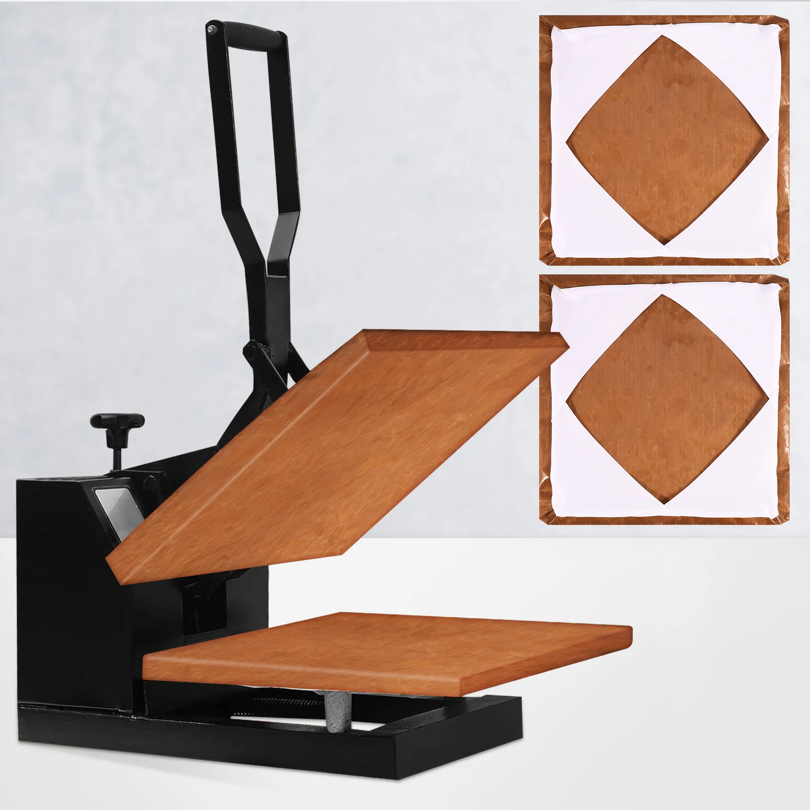 2Pcs Wrap Cover for Heat Press Platen Non-Stick High Temperature Resistant Teflon Protector for Remove Residue Ink and Adhesive