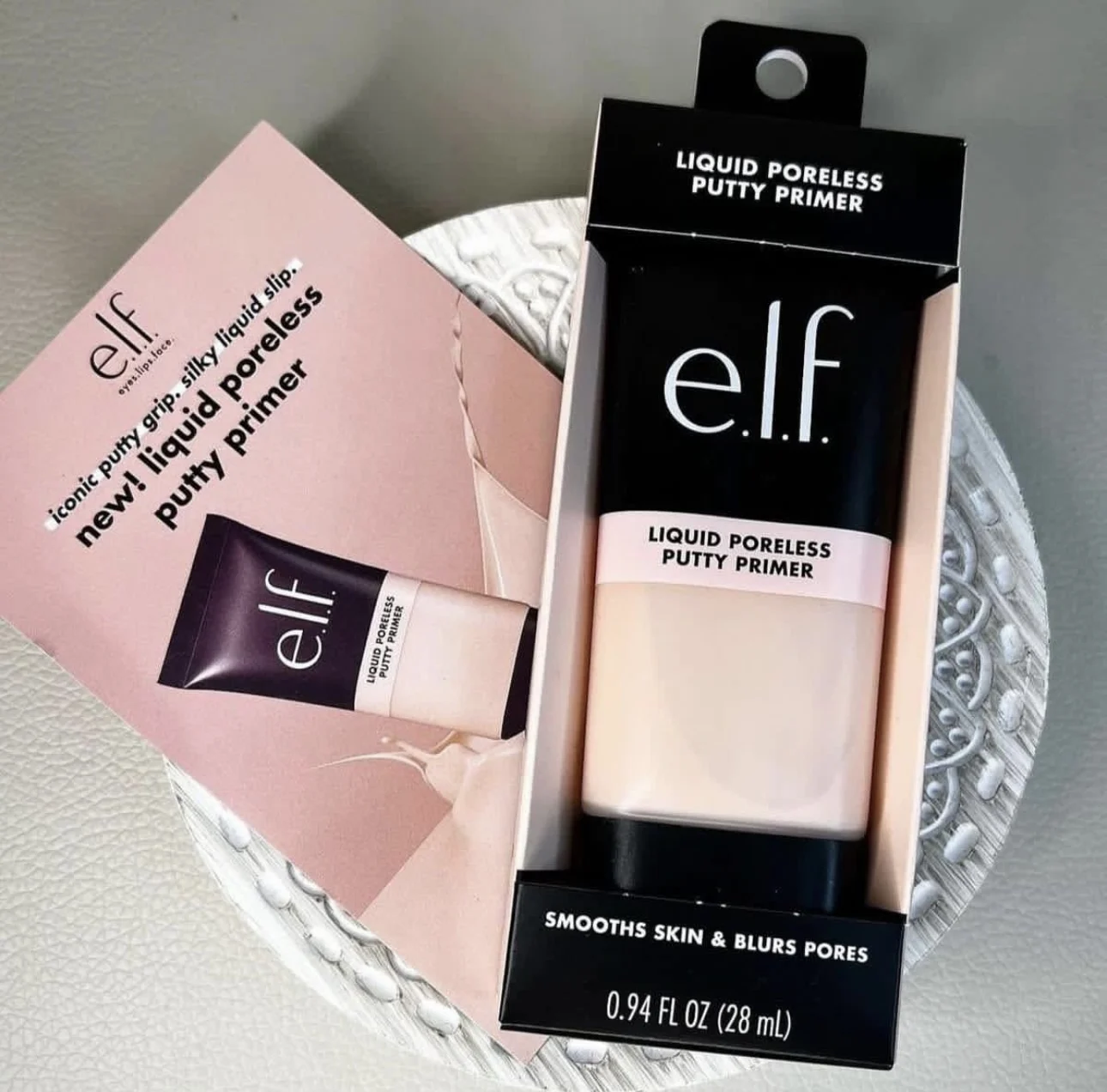 28ml e.l.f. Liquid Poreless Putty Primer Smooths Skin Blurs Pores Korean Original Brand Whitening Silk Nature Face Makeup Primer