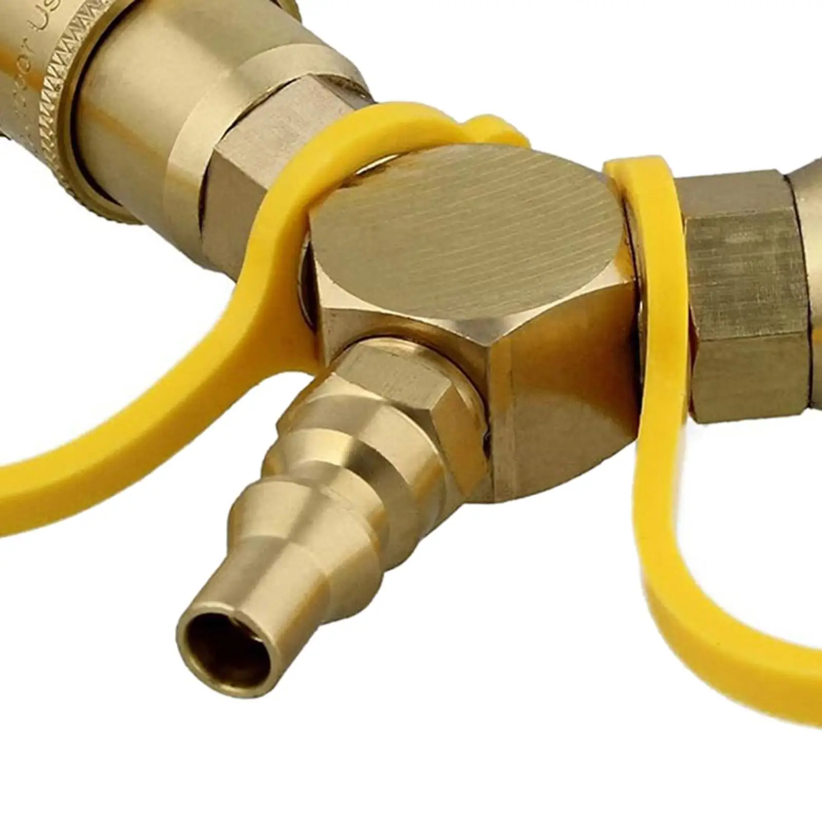 Propane Y Splitter 1/4in Quick Connect Propane Tank Splitter for BBQ Trailer