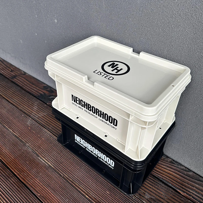 صندوق تخزين بلاستيكي بتصميم صناعي من NBHD، صندوق قابل للتكديس من الأكريليك، حاوية تخزين مكتبية عصرية، منظم أنيق #2