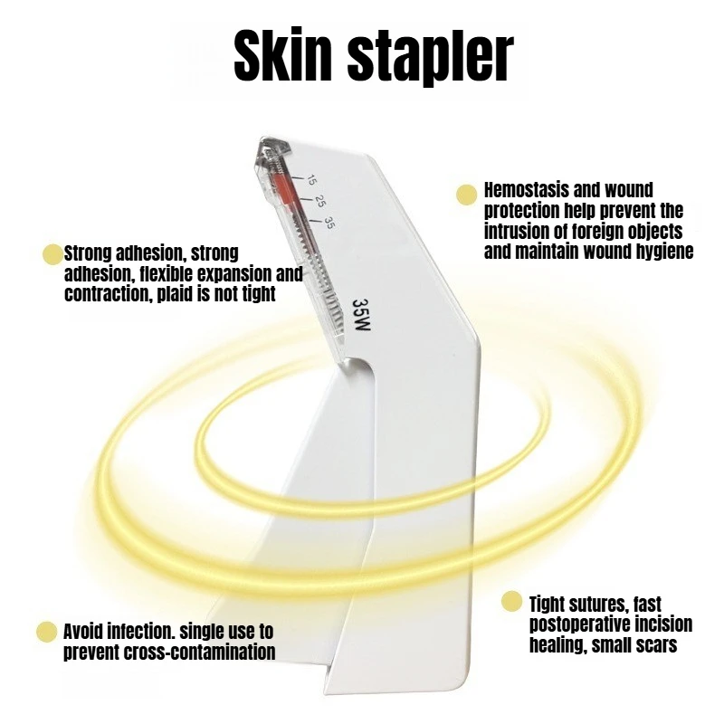 35W Disposable Medical Skin Stapler Surgery Sterile Skin Stitching Nail Puller Pet Skin Connector