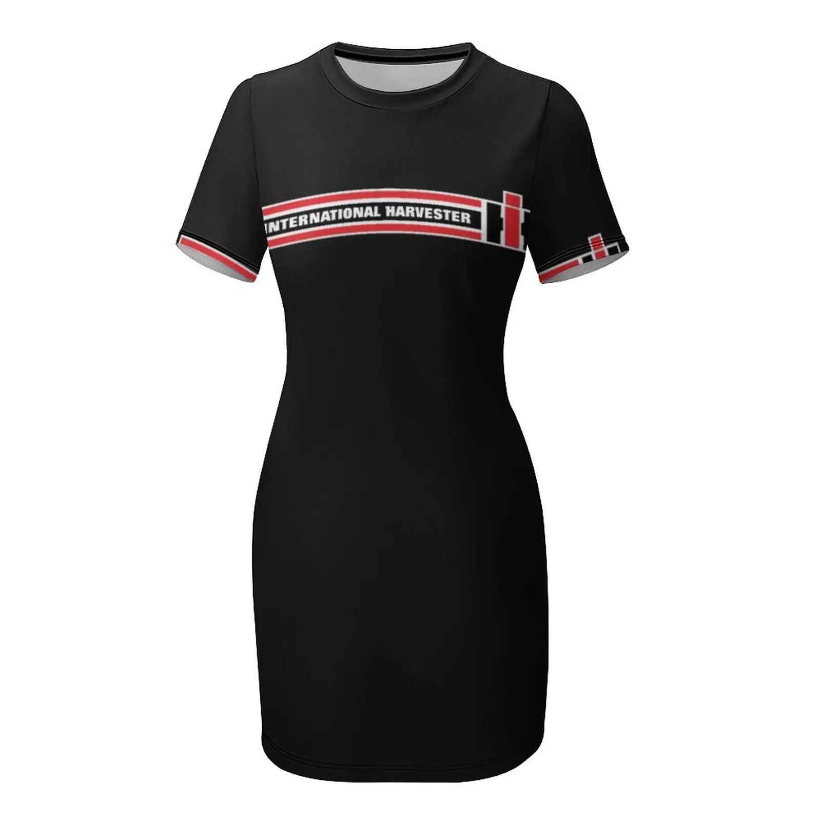 INTERNATIONAL HARVESTER STRIPES LOGO Classic T Shirt Short Sleeved Dress summer dress clothes womans clothing