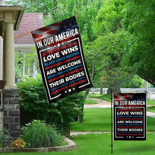 In Our American All People Are Equal Decorative Garden Flag KKL AAL HHM WZZ yyi