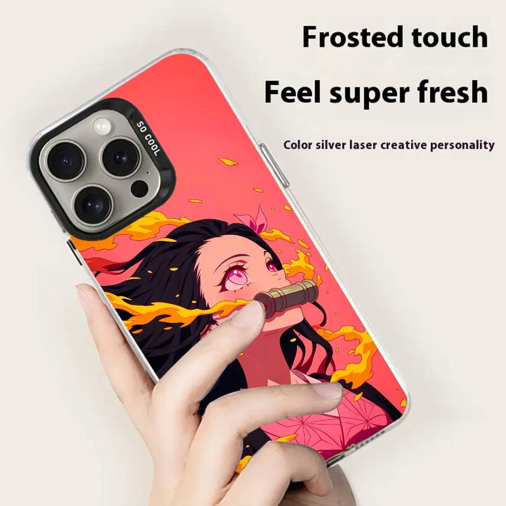 حافظة هاتف D-Date A L-Live Tokisaki Kurumi شفافة متغيرة الألوان لهاتف iPhone 11-16 حافظة TPU مضادة للسقوط، مقاس نحيف.