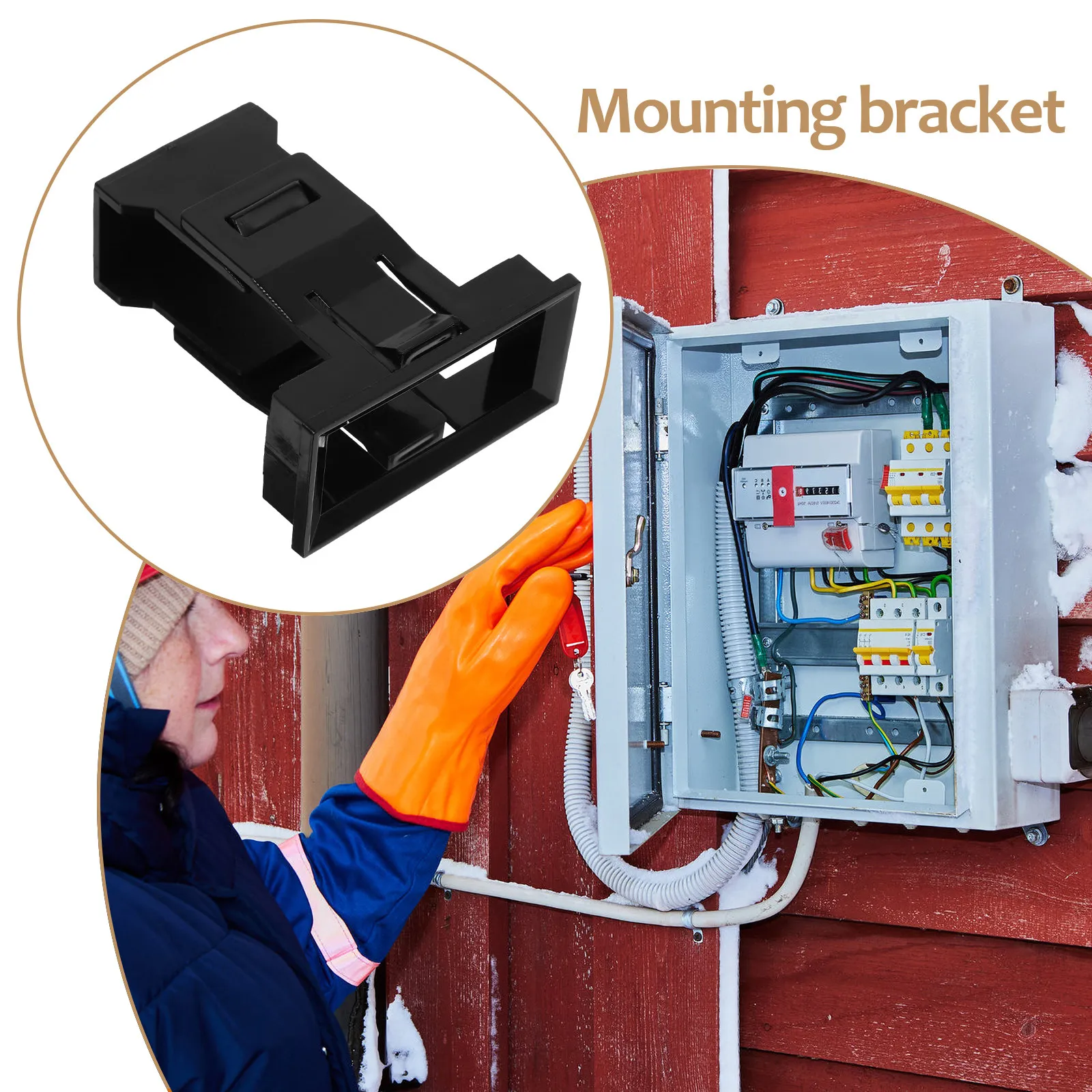 10Pcs Circuit Breaker Support Bracket Plastic Concealed Mount Secure Fixing for Small Breaker Installation Panel Holder