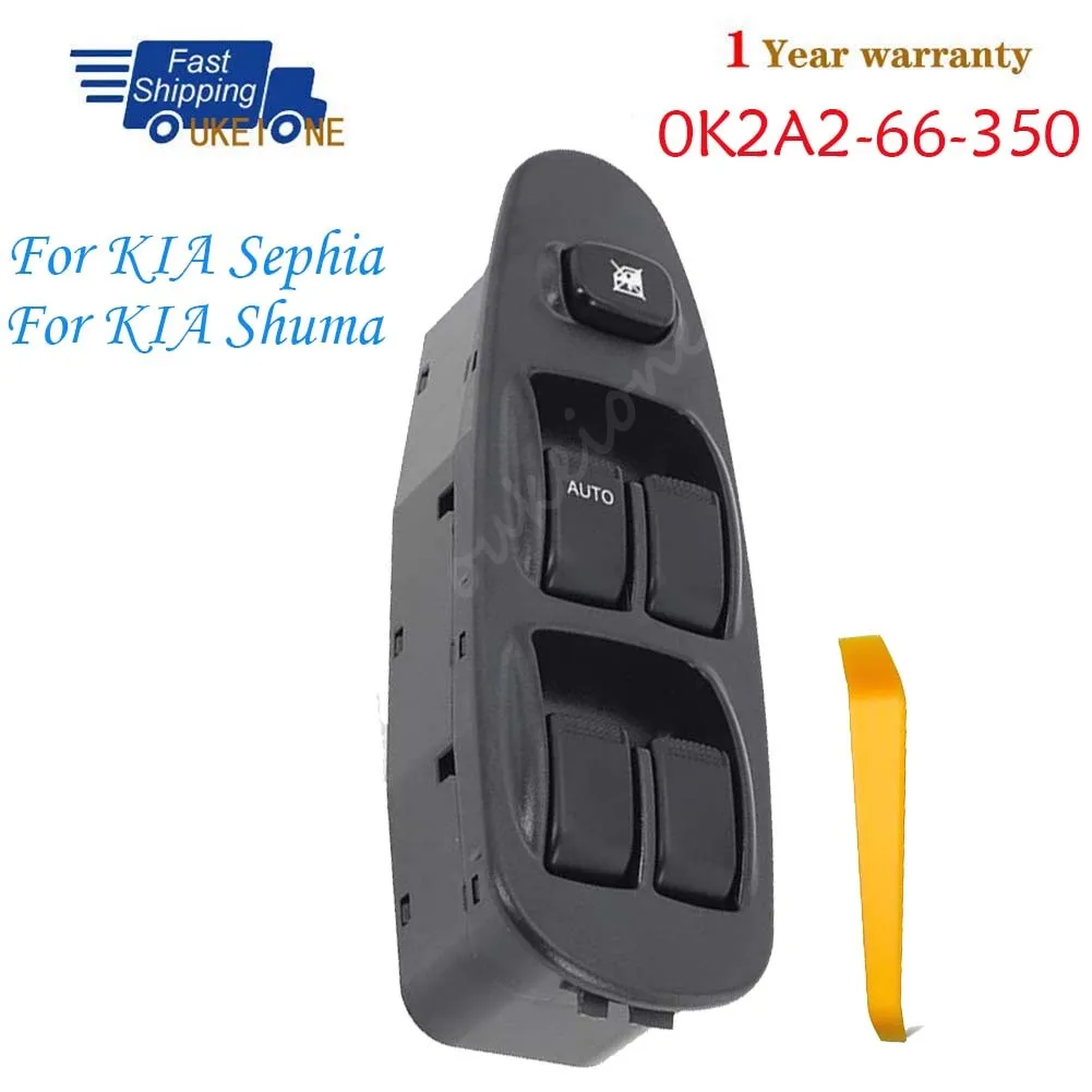 For KIA Sephia 1997-2001 Shuma 1998 Left-Hand Master Driver Side Electric Power Lifter Window Switch Button Parts 0K2A2-66-350