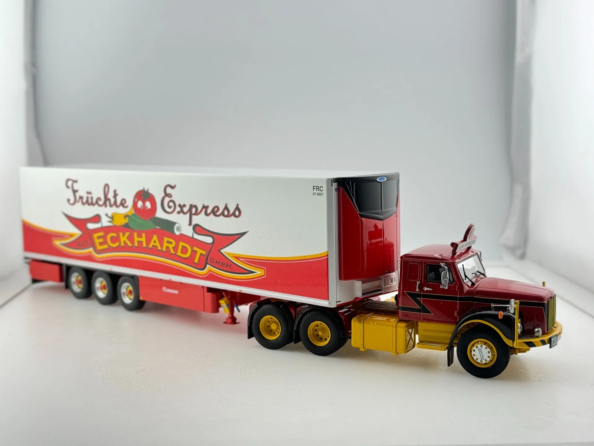 Tekno – camion conteneur moulé sous pression, échelle 1/50, modèle de voiture en résine, jouet à collectionner, cadeau, affichage Souvenir, ornement